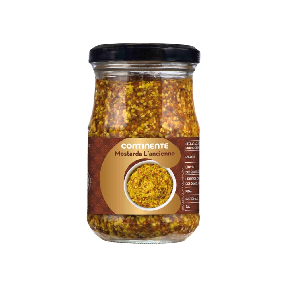 Mostaza en granos tarro de cristal L'Ancienne Continente (190 g / 6.7 oz) - Miniatura 1