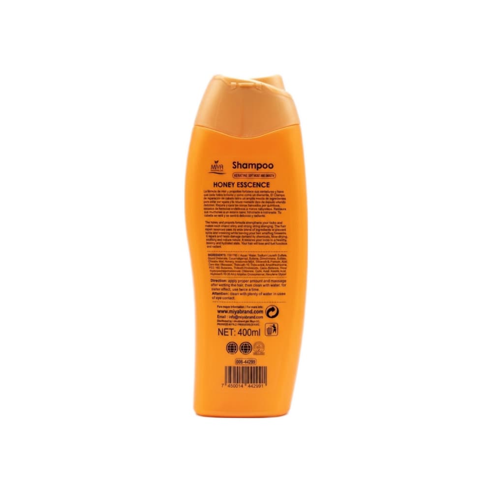 Champú + acondicionador cuidado profesional 2 en 1 keratina suave – hidratante y suavizante de miel MIYA (400 ml) - Miniatura 2