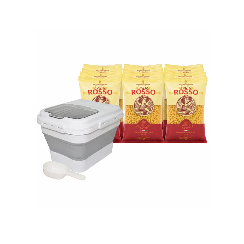 Combo Pasta coditos Rosso (10 x 500 g / 1.1 lb) + Pozuelo grande hermético para alimentos - Miniatura 1