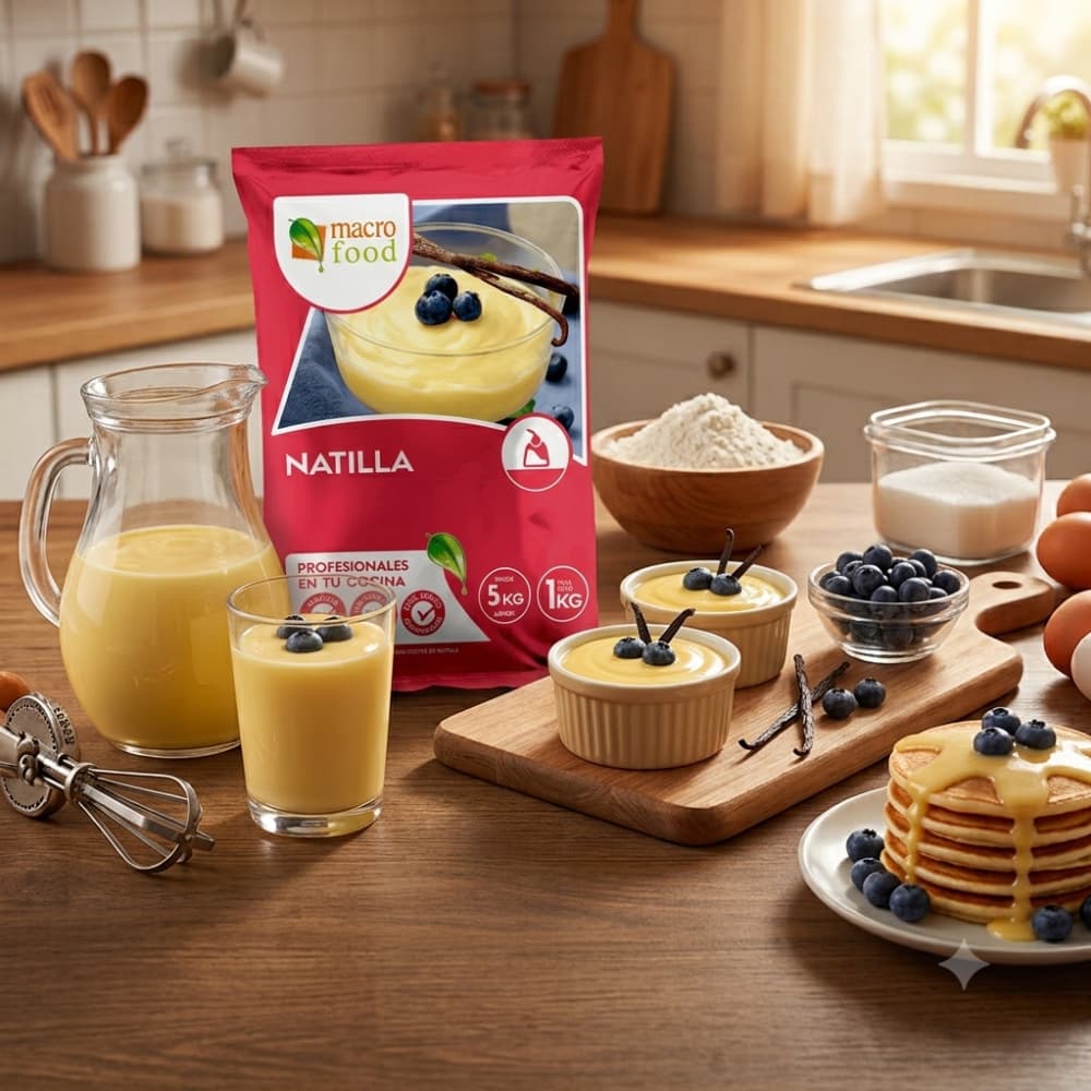 Natilla sabor vainilla con coco rallado Macro Food (1 kg / 2.2 lb) - Miniatura 4