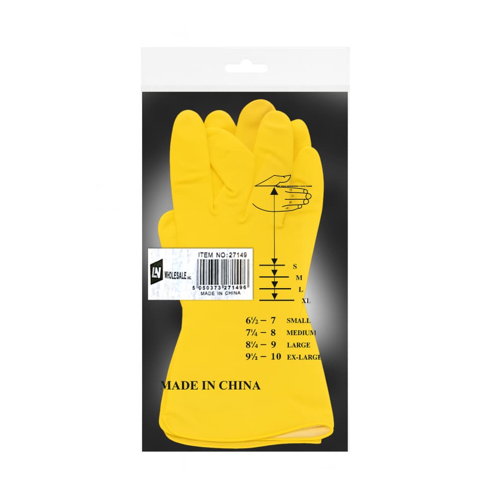 Par de guantes domésticos de látex (1 par) - Miniatura 3