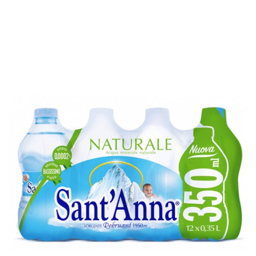 Agua mineral natural Sant'Anna (12 x 350 ml) - Imagen 1