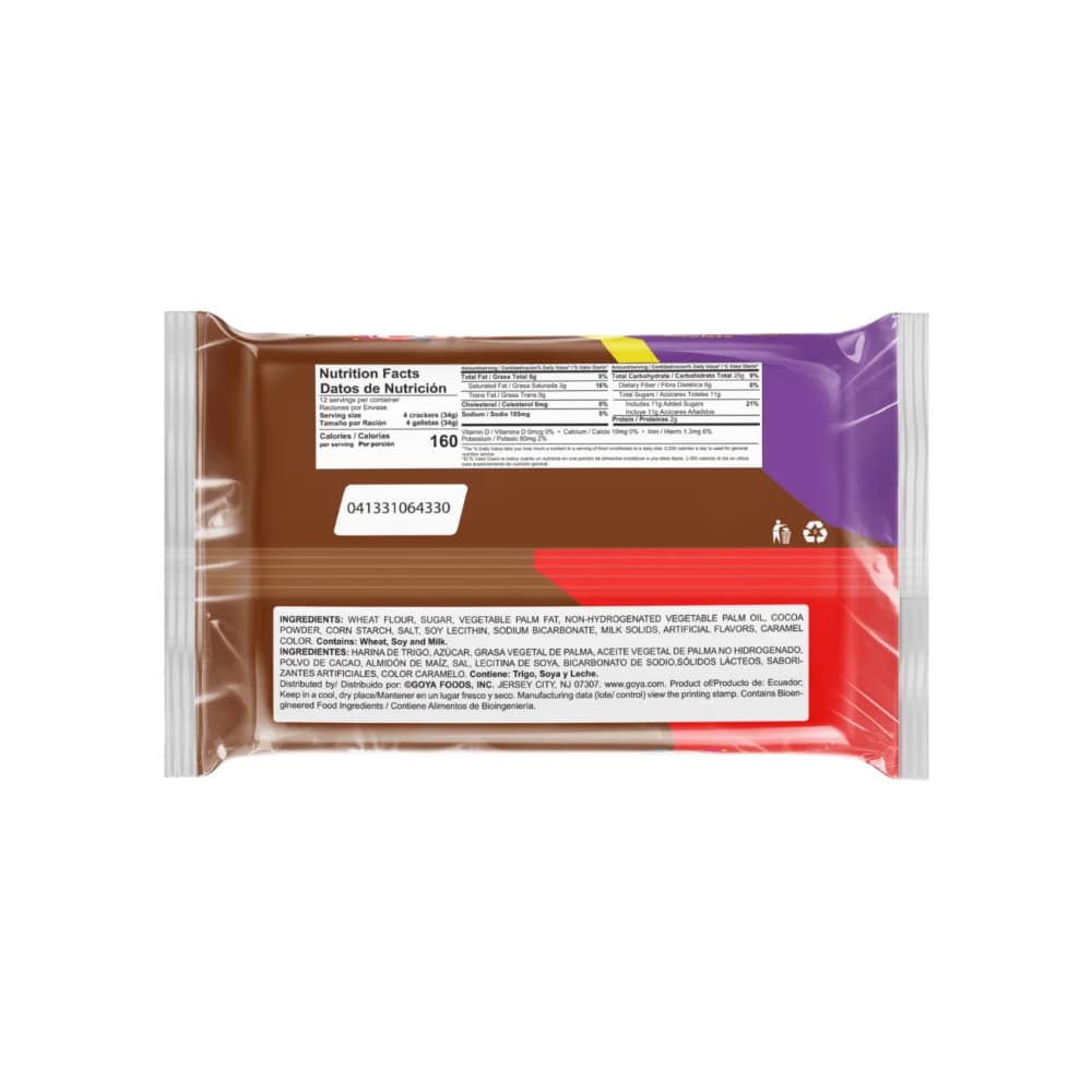 Galletas de chocolate rellenas con crema sabor a vainilla Carnaval Goya (403 g / 14.2 oz) - Miniatura 2