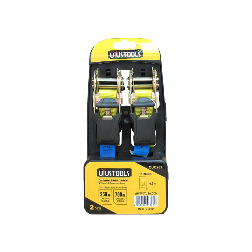 Linga o eslinga cuerda cinta de amarre para cargar con gancho 700 Kg 25 mm por 4.5 m. - Miniatura 5