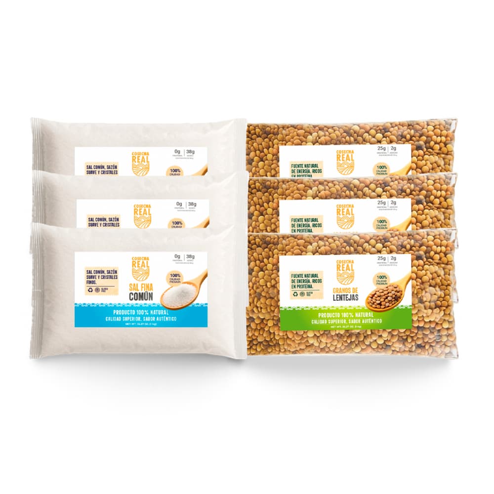 Combo esencial de cocina Cosecha Real #25: Sal fina común + Lentejas - Imagen 1