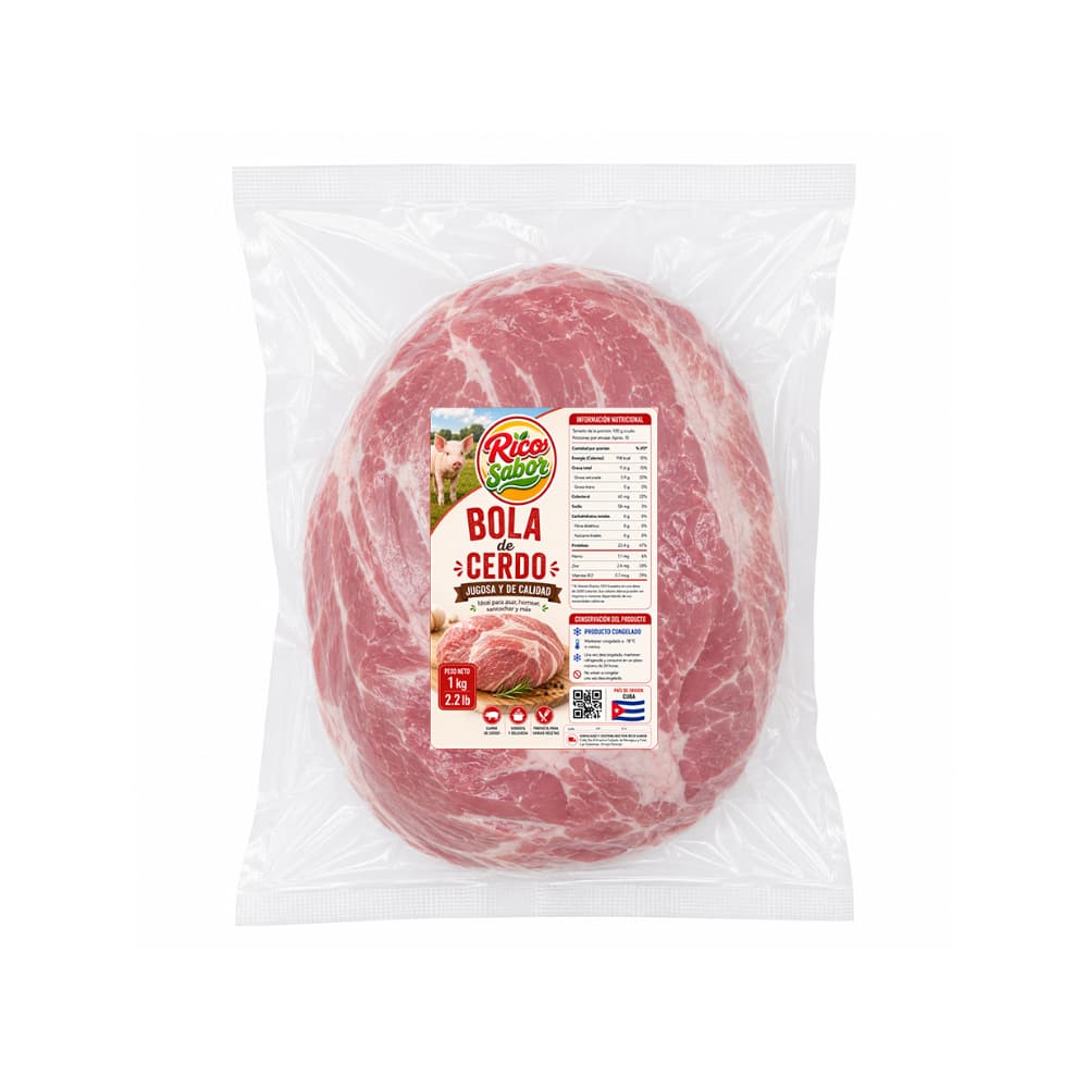 Bola de cerdo Rico Sabor (1 kg / 2.2 lb) - Miniatura 1