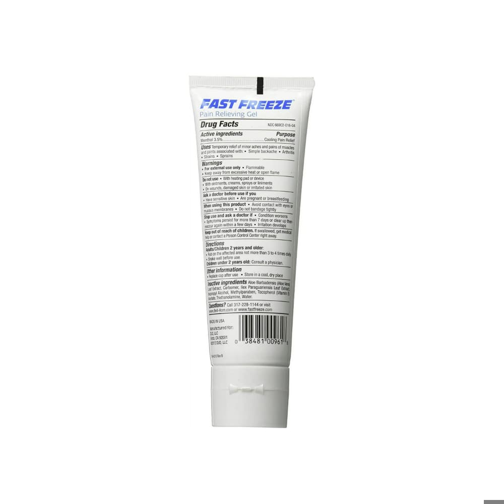Gel de terapia de congelación rápida con mentol Fast Freeze (113 g / 4 oz) - Miniatura 4