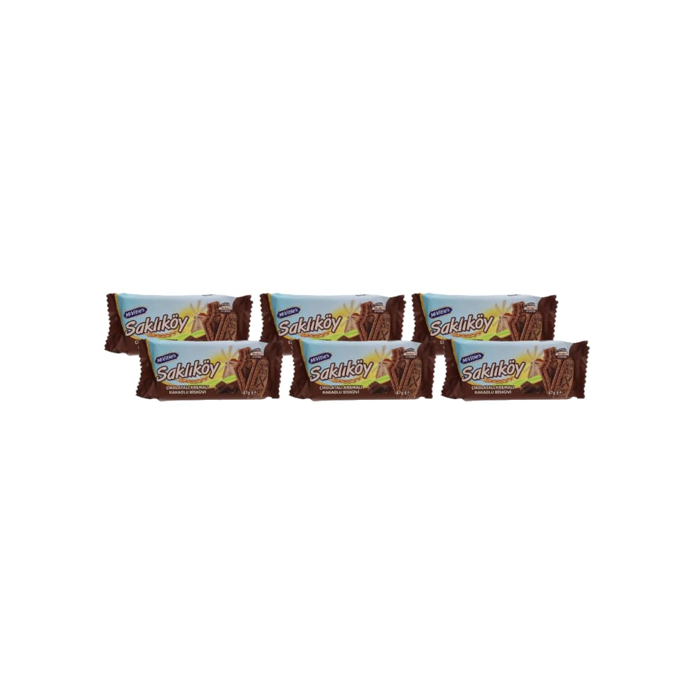Galletas Saklikoy con crema de chocolate Ülker ( 6 x 87 g / 3.07 oz) - Imagen 1