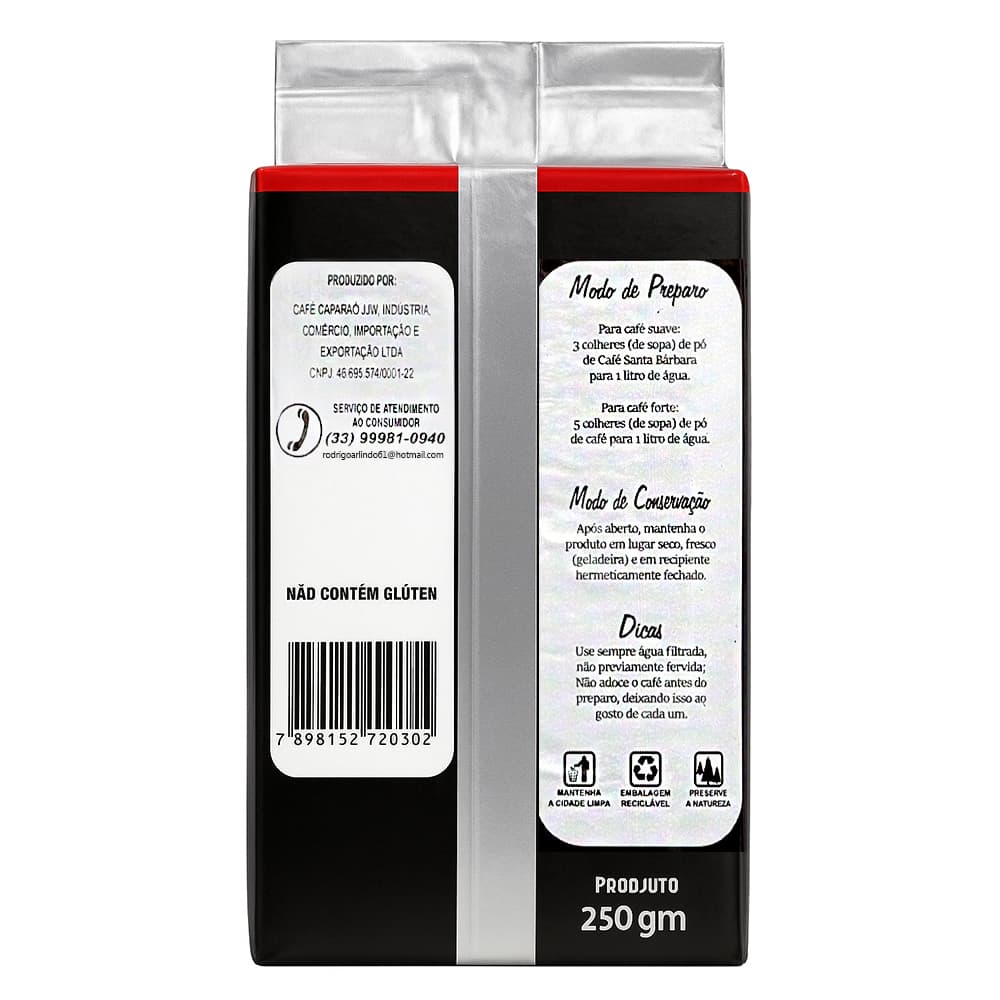 Café tostado y molido extra fuerte Santa Bárbara (250 g / 8.8 oz) - Miniatura 3