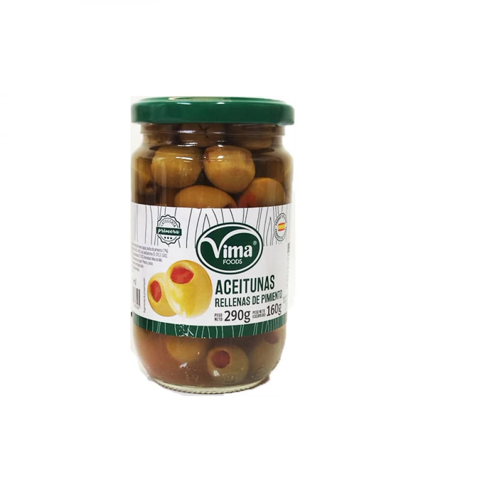 Aceitunas rellenas de pimiento Vima Foods (290 g / 10.23 oz) - Imagen 1