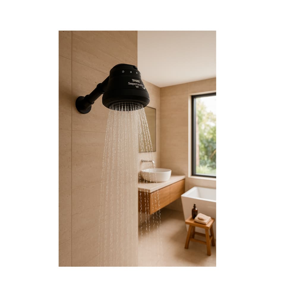 Super ducha eléctrica color negro 3200 W Fame - Miniatura 5