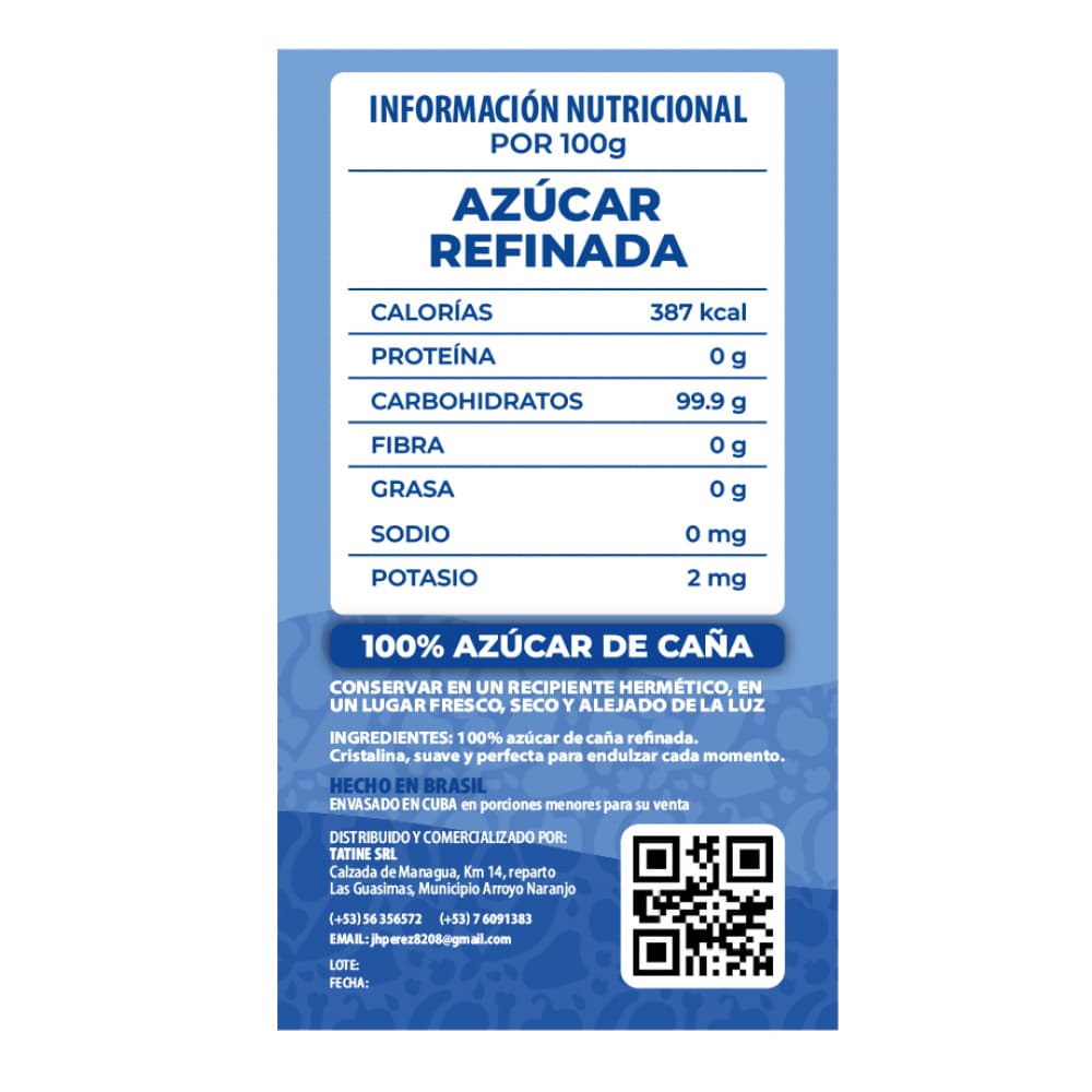 Azúcar blanca refinada Campo Vivo (1 kg / 2.2 lb) - Miniatura 2