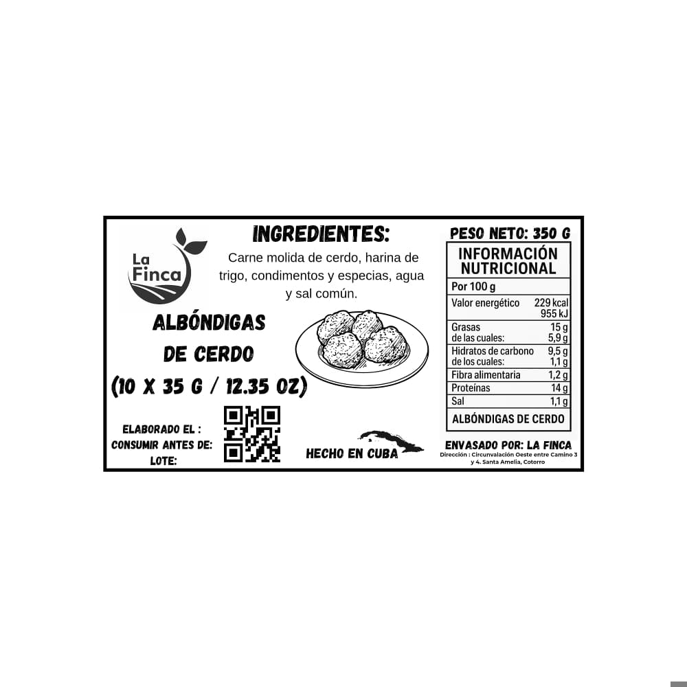 Albóndigas de cerdo La Finca (10 x 35 g / 12.35 oz) - Miniatura 4