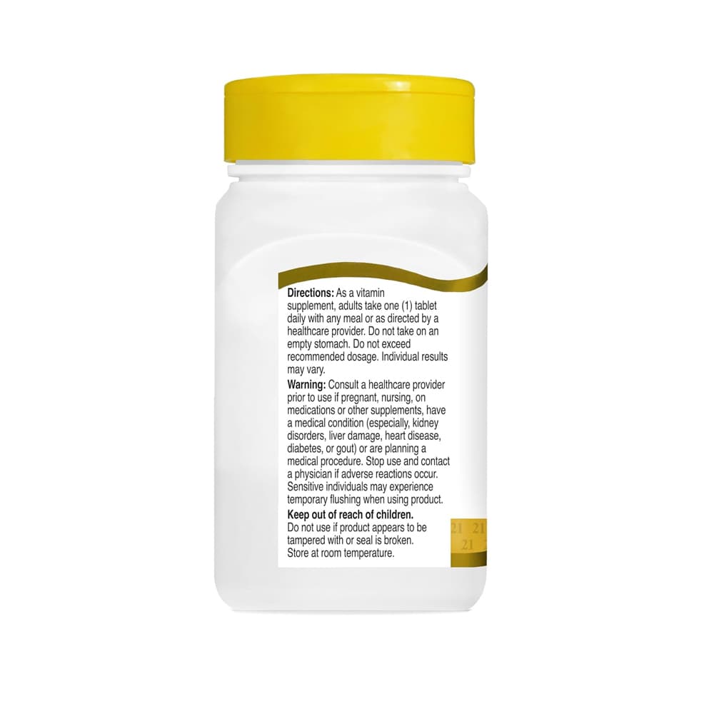 Niacinamida de liberación prolongada 500 mg 21st Century (110 tabletas) - Miniatura 3