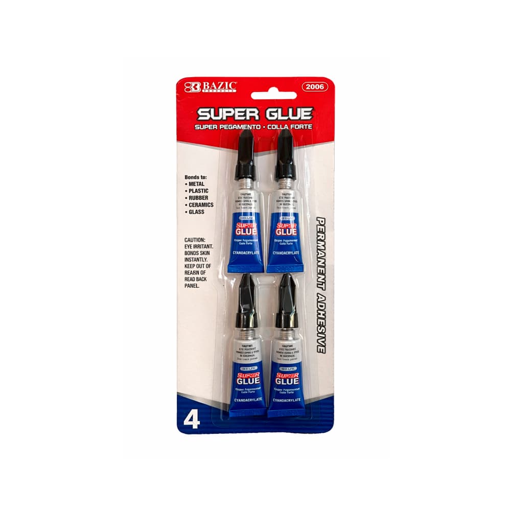 Super pegamento Bazic (4 x 3 g) - Imagen 1
