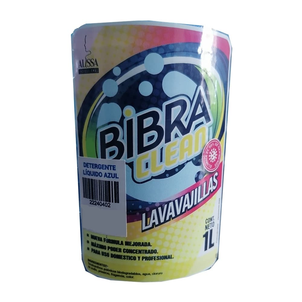 Detergente lavavajillas azul Bibra (1 L) - Miniatura 2