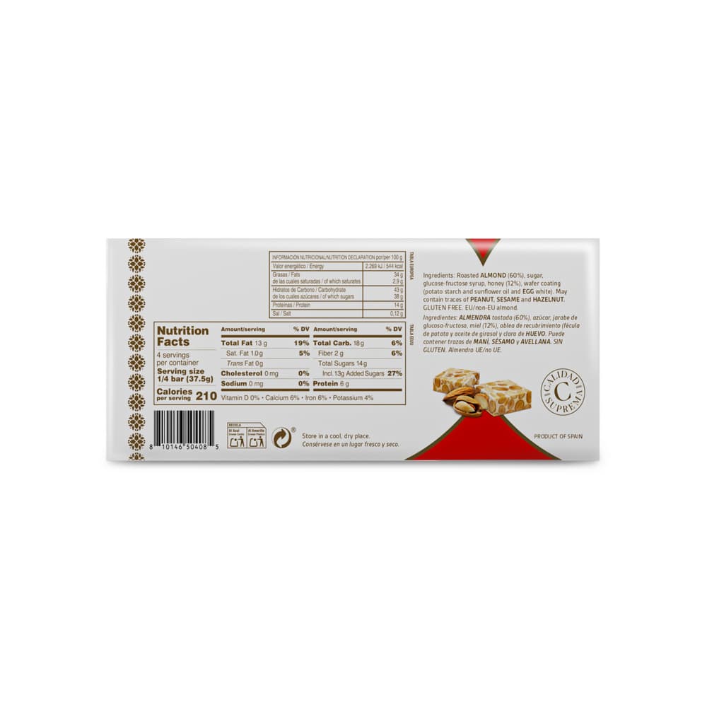 Turrón de Alicante Calidad Suprema Yeya (150 g / 5.3 oz) - Miniatura 4