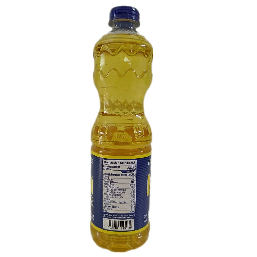 Aceite comestible puro de soya Hysa (800 ml) - Miniatura 3