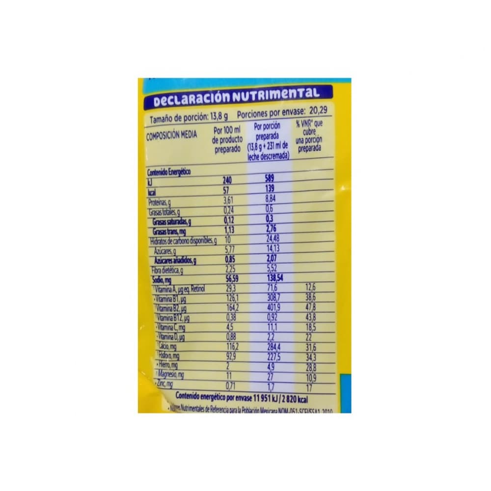 Chocolate en polvo Plus Nesquik Nestlé (280 g / 9.88 oz) - Miniatura 3