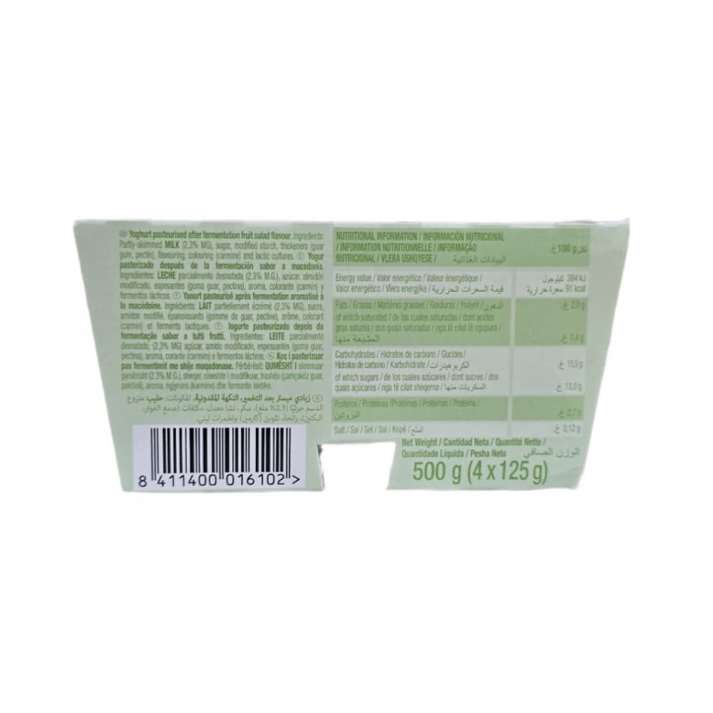 Yogur pasteurizado sabor a macedonia (8 x 125 g) - Miniatura 3