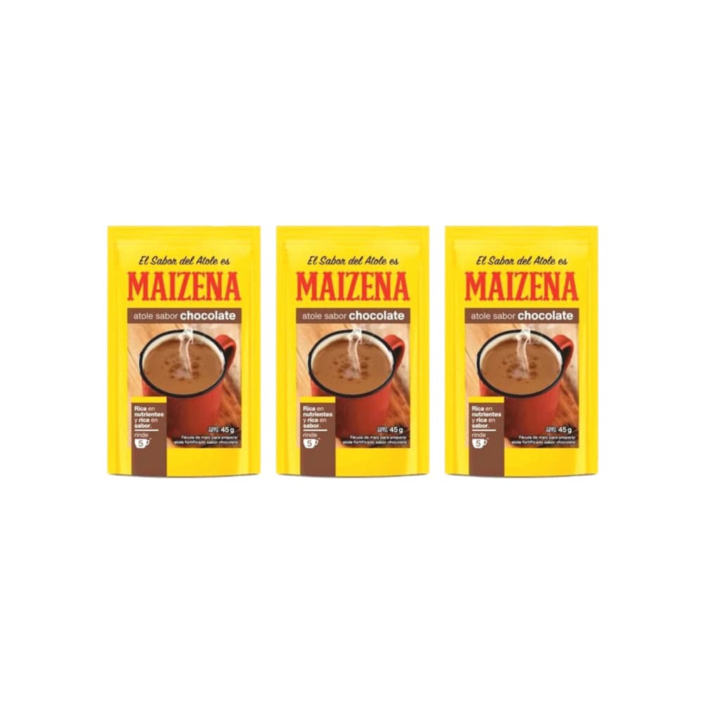 Atole sabor chocolate Maizena (3 x 45 g / 1.6 oz) - Imagen 1