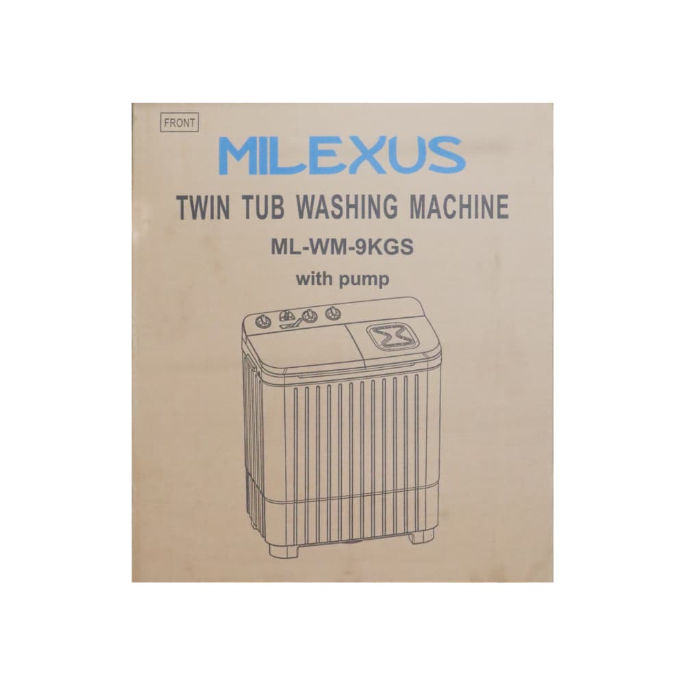 Lavadora semiautomática con bomba 9 Kg negra Milexus ML-WM-9KGS - Miniatura 3
