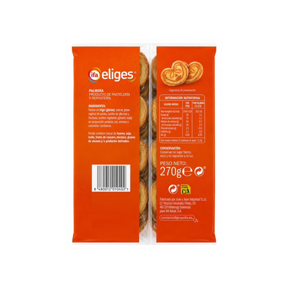 Palmera de hojaldre IFA Eliges (270 g / 9.52 oz) - Miniatura 2