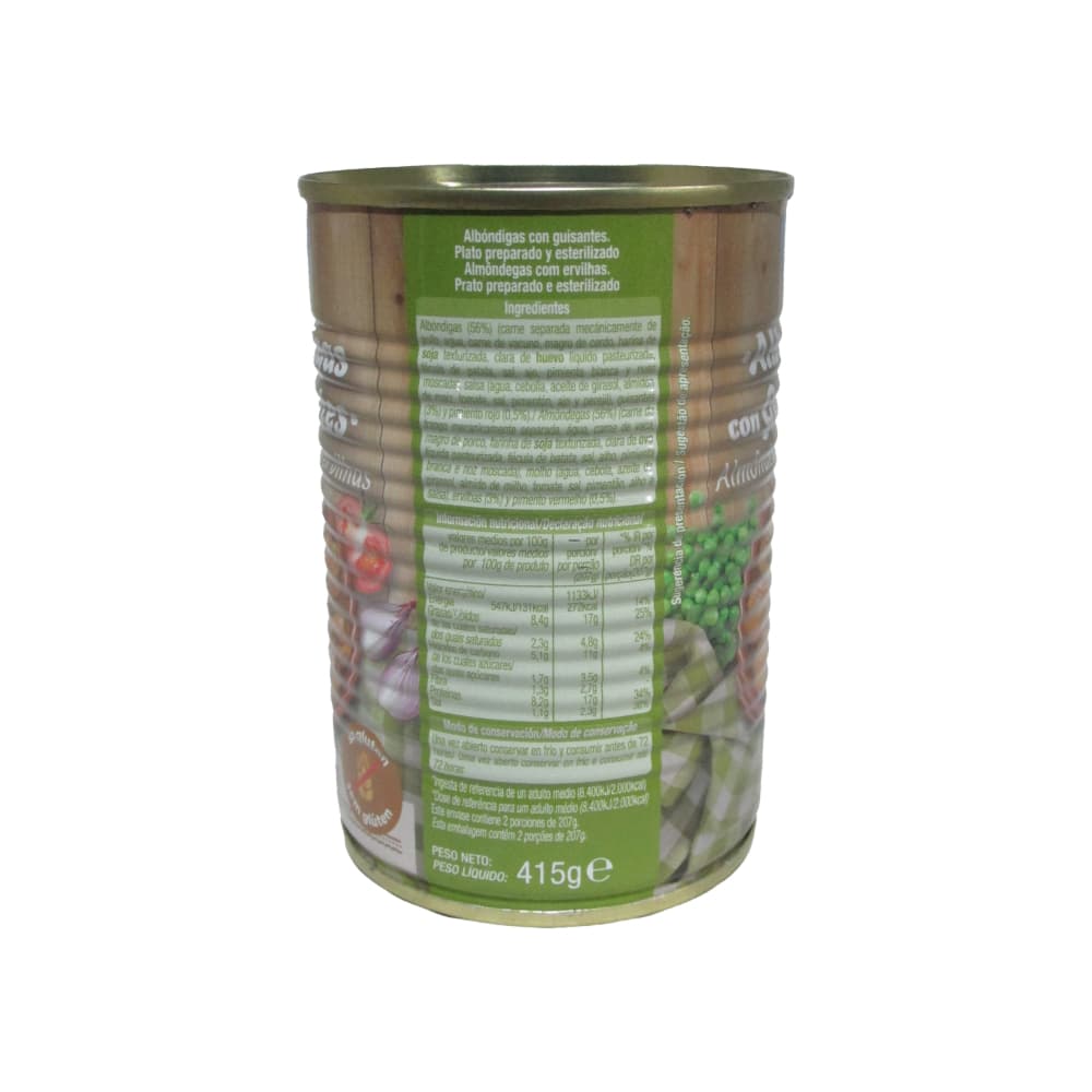 Albondigas con guisantes Alteza (415 g / 14.64 oz) - Miniatura 3