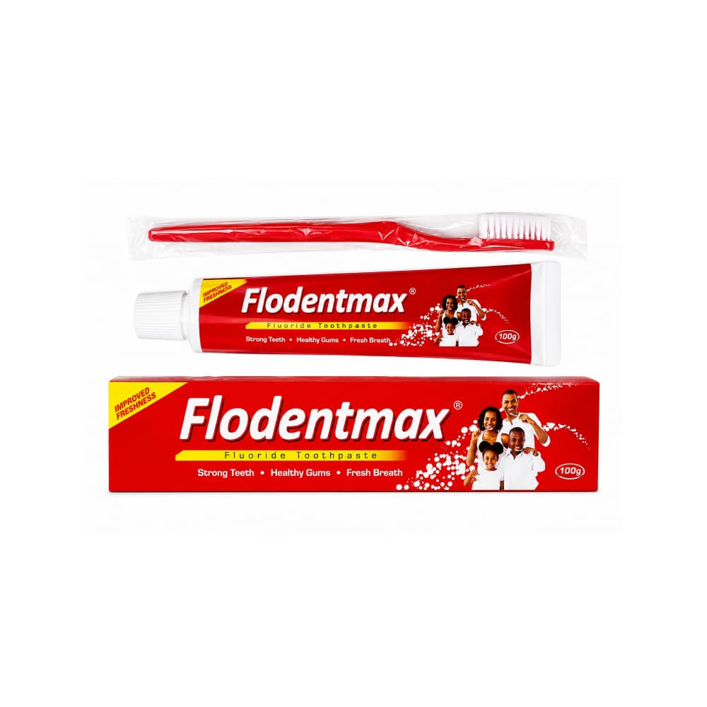 Cepillo y pasta dental con flúor Flodentmax (3 x 100 g / 3.5 oz) - Miniatura 2