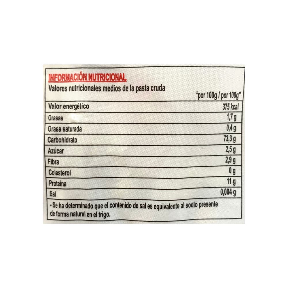 Pasta charleston sencilla Lucy (500 g / 1.10 lb) - Miniatura 3