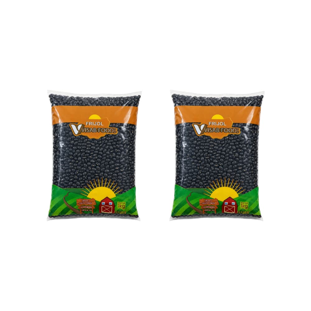 Frijoles negros Visab Foods (2 x 1 kg / 2.2 lb) - Imagen 1