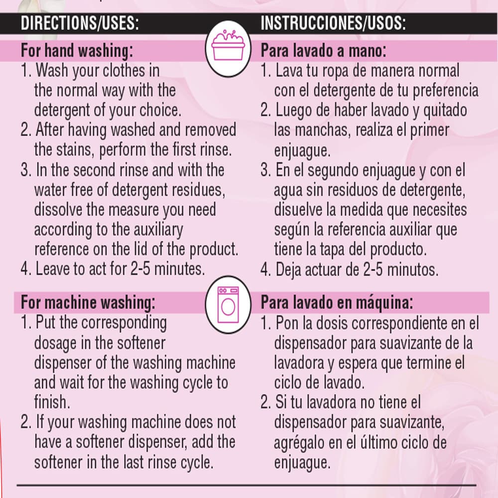 Suavizante para ropa con aroma de rosa YEYA (1 L) - Miniatura 4