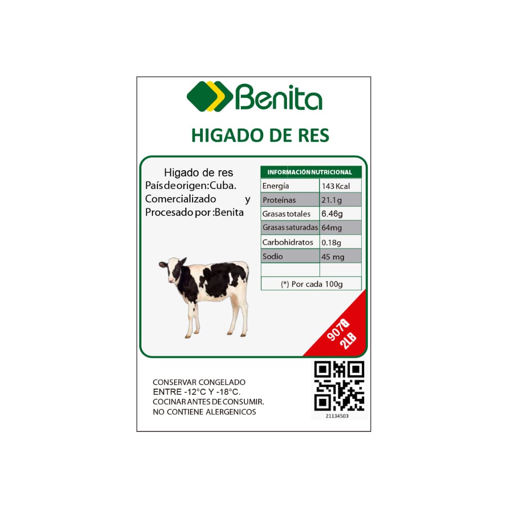 Hígado de res natural Benita (907 g / 2 lb) - Miniatura 2
