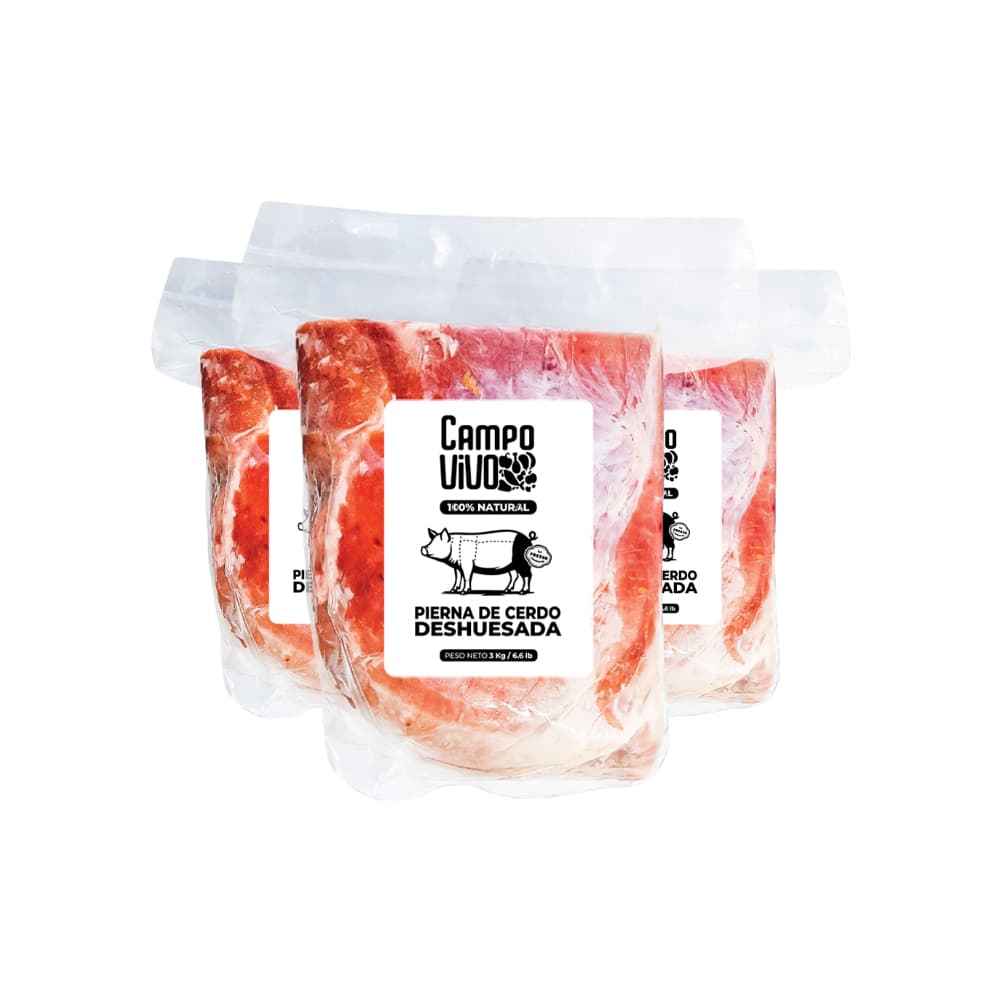 Pierna de cerdo deshuesada Campo Vivo (3 x 3 kg / 6.6 lb) - Imagen 1