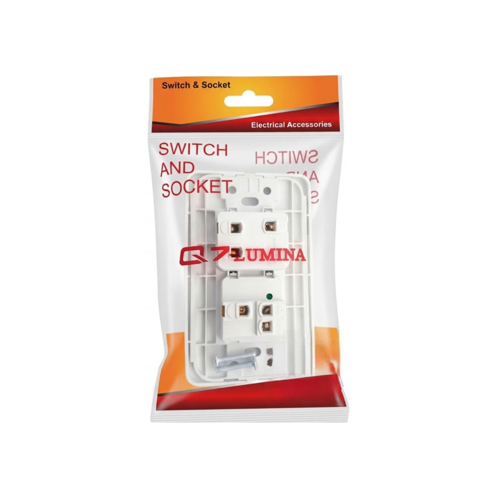 Tomacorriente mixto con interruptor sencillo Q7-LUMINA - Miniatura 2