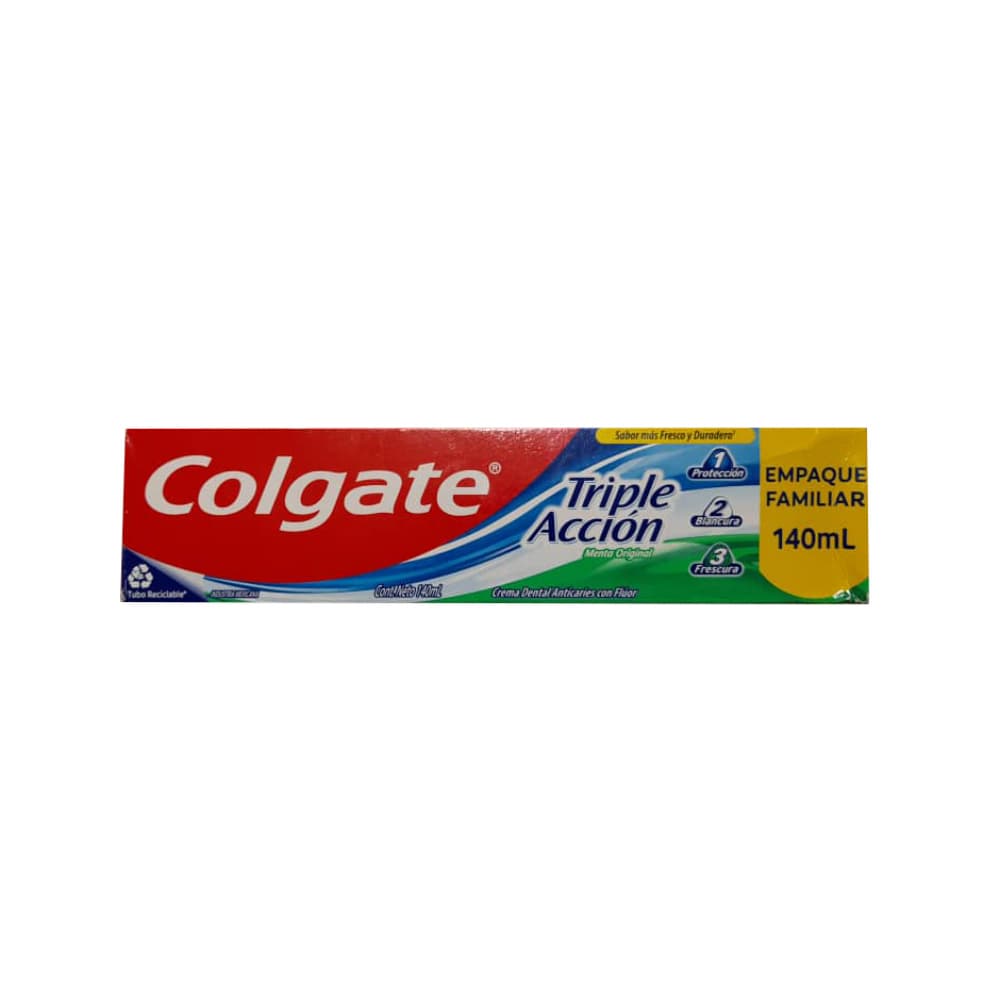 Pasta dental triple acción Colgate (140 ml) - Imagen 1