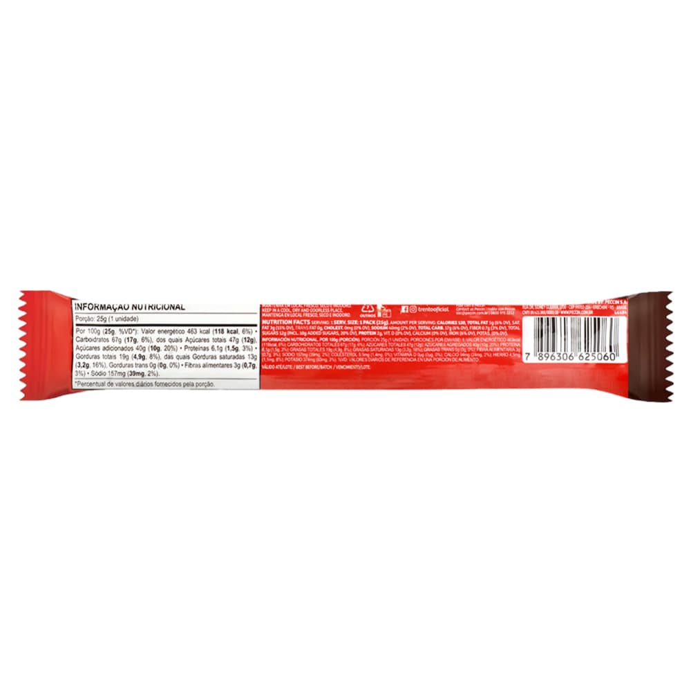 Barquilla rellena sabor chocolate cubierta con cereales y chocolate con leche Massimo Trento (15 x 25 g) - Miniatura 3