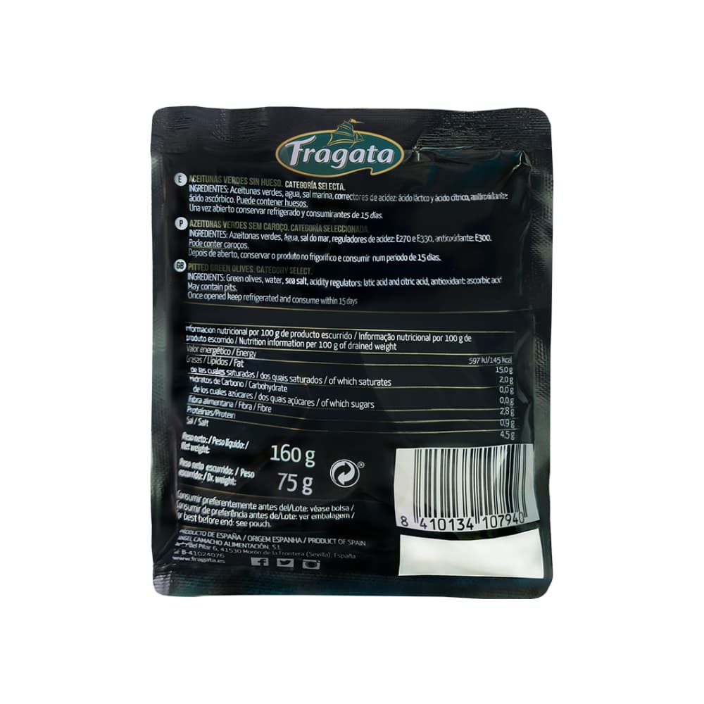 Aceituna verde sin hueso Fragata (160 g / 5.64 oz) - Miniatura 2
