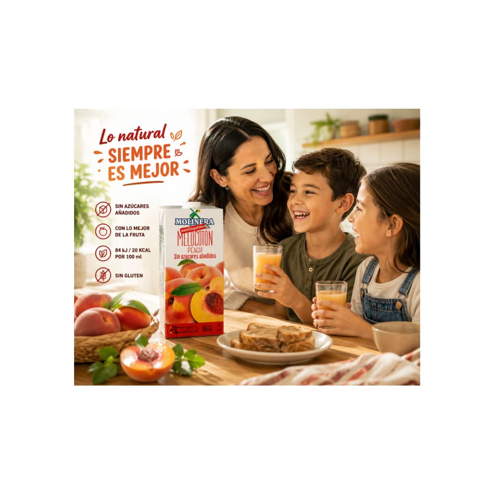 Néctar de melocotón Molinera (1 L) - Miniatura 5