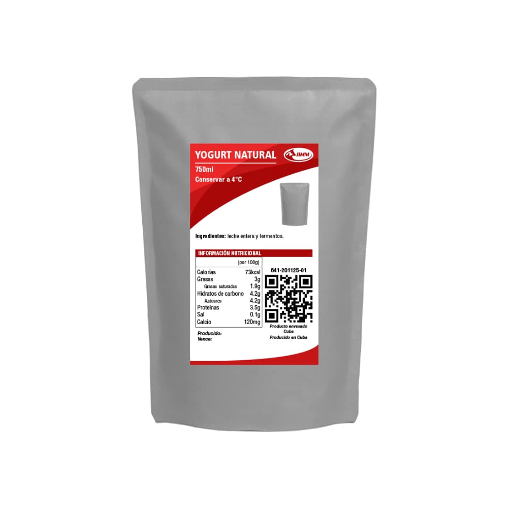 Yogur natural Jimm (750 ml) - Imagen 1