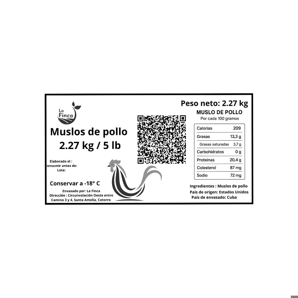 Muslos de pollo La Finca (2.27 kg / 5 lb) - Miniatura 4