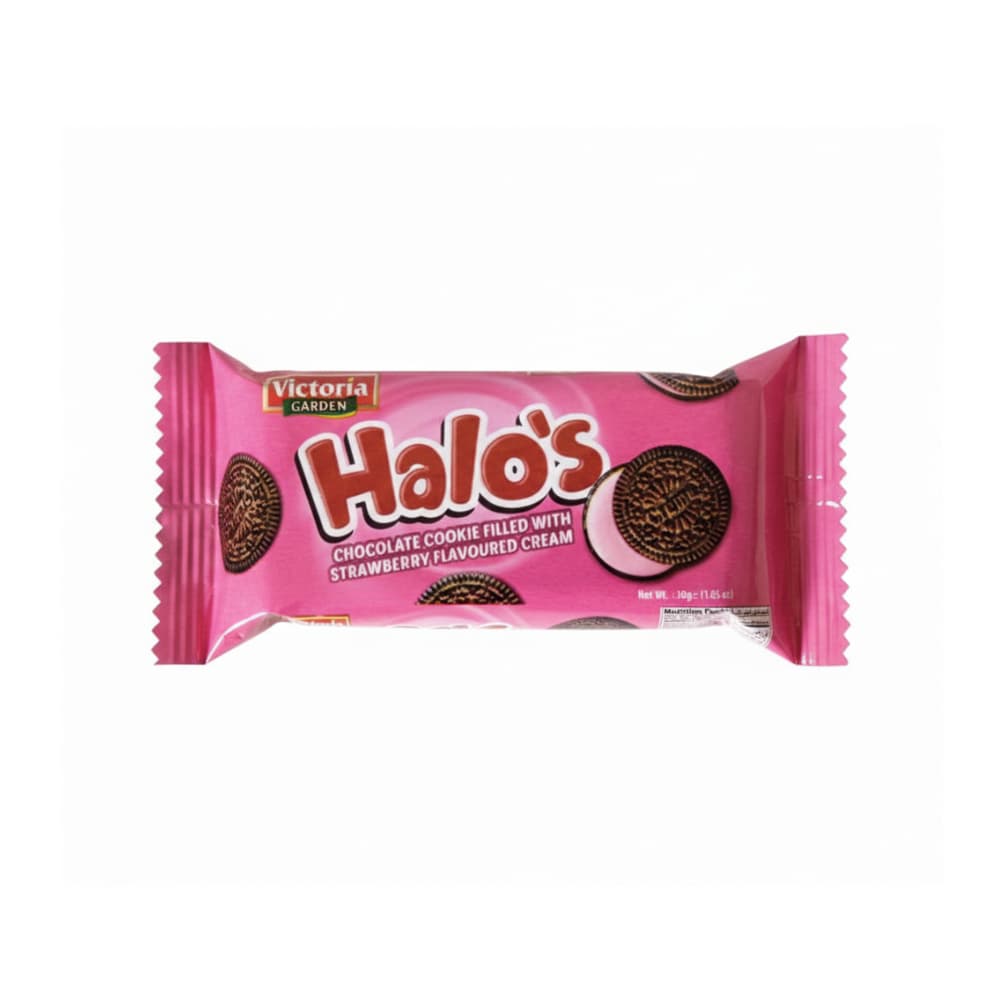 Galletas de chocolate rellenas con crema sabor fresa Victoria Garden (50 g / 1.76 oz) - Imagen 1