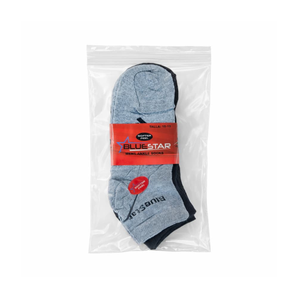 Paquete de 3 pares de medias para caballero Blue Star (talla: 10 - 13) - Miniatura 3
