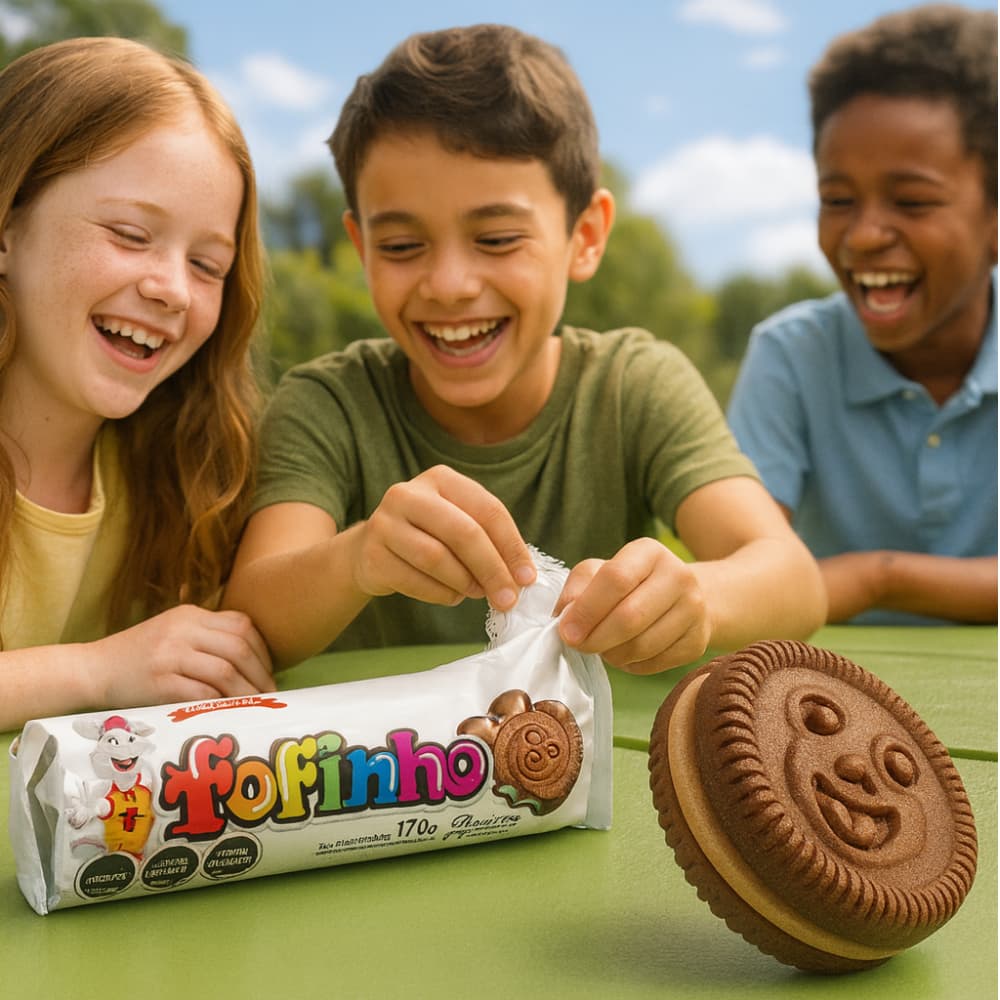 Galletas rellenas sabor a copos de chocolate Fofinho KI-Kakau (110 g / 3.9 oz) - Miniatura 4