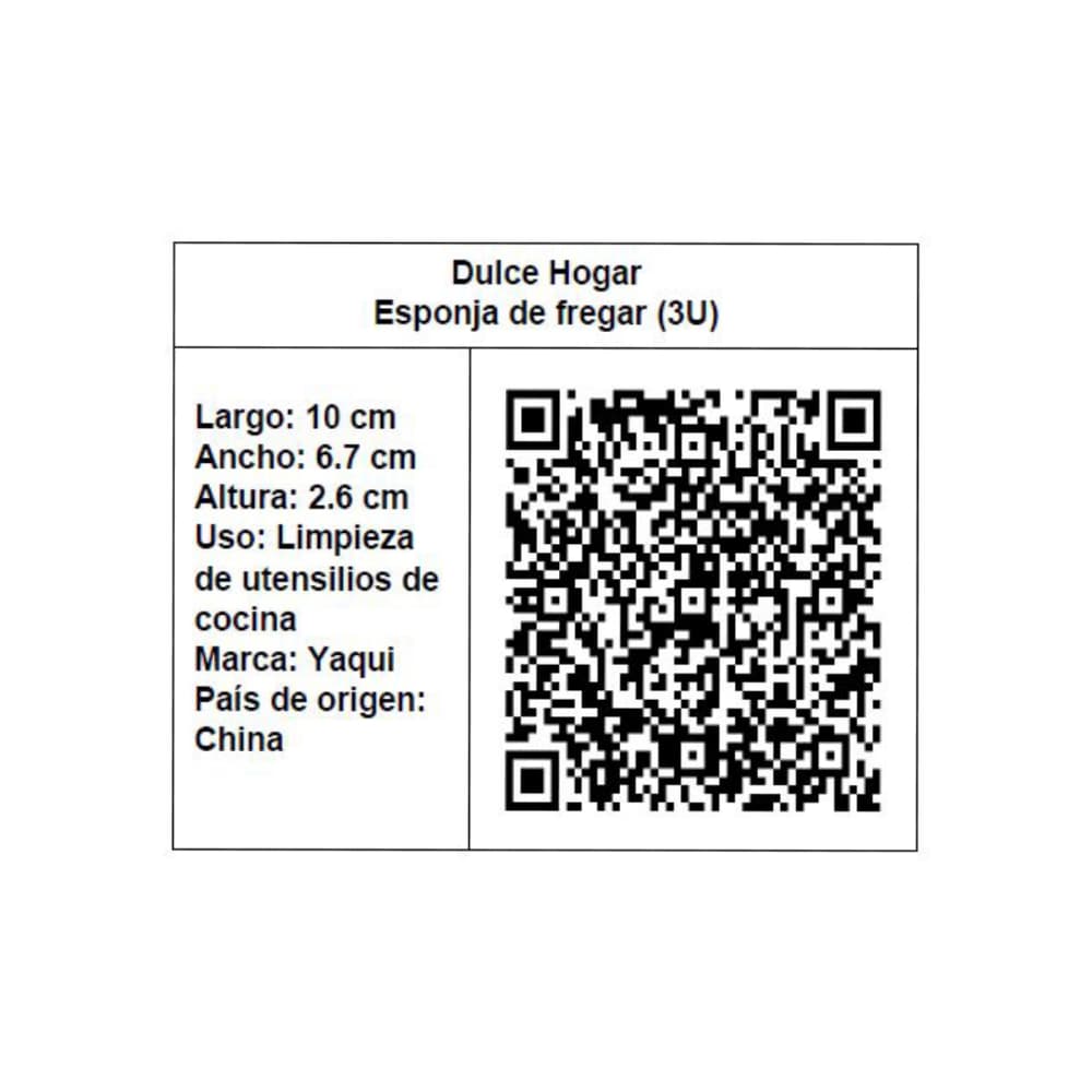 Esponja de fregar Yaqi (3 U) - Miniatura 3