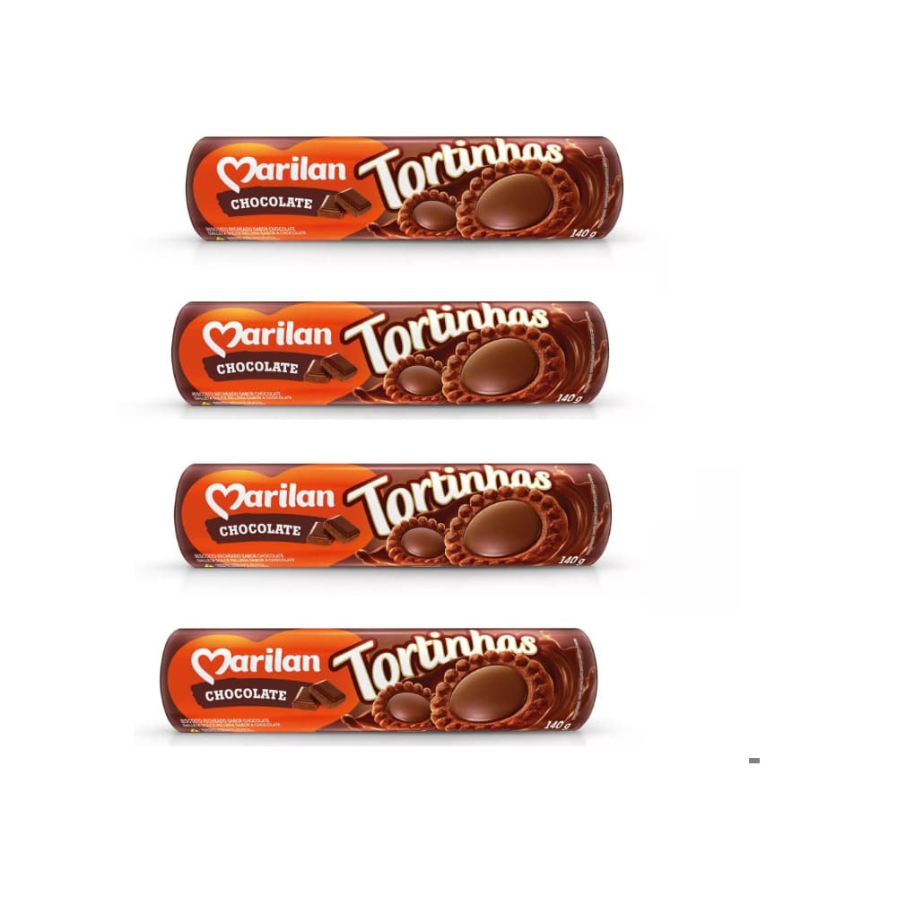 Galleta dulce con relleno sabor a chocolate Tortinhas Marilan (4 x 140 g / 4.94 oz) - Miniatura 1