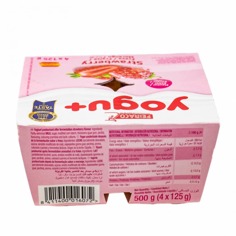 Yogur pasteurizado sabor a fresa (12 x 125 g) - Miniatura 3