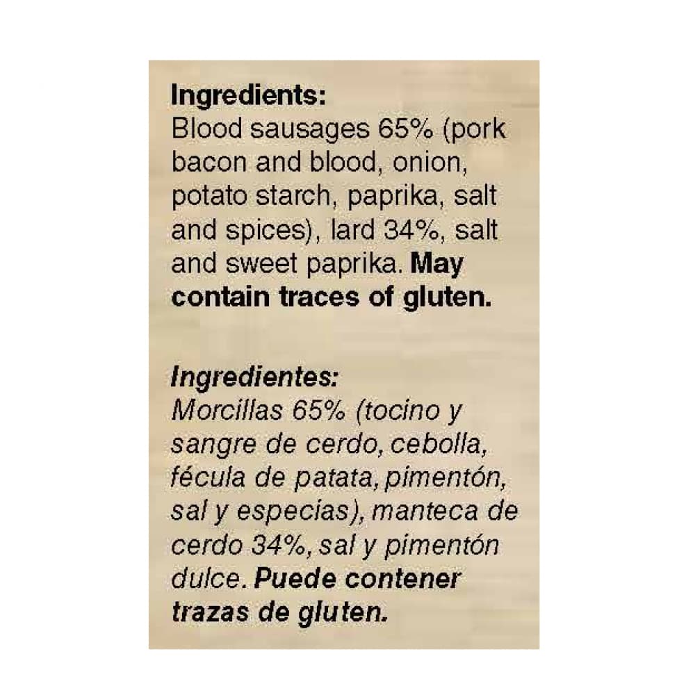 Morcilla con manteca Yeya (640 g / 1.41 lb) - Miniatura 4