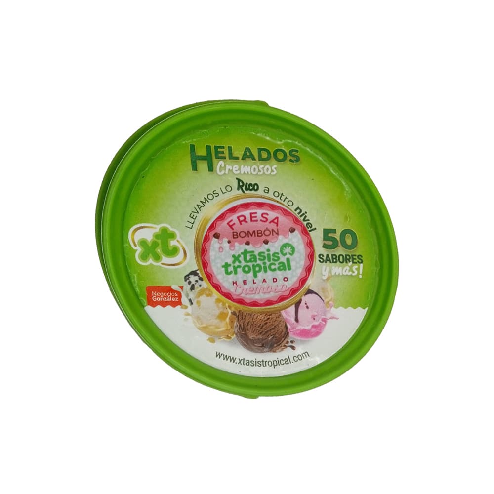 Helado cremoso sabor fresa bombón Xtasis Tropical (500 ml) - Miniatura 3