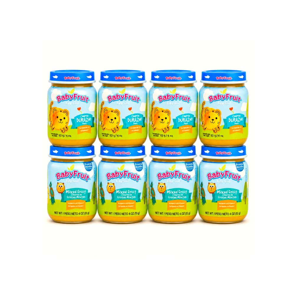 Compotas de frutas mixtas y durazno Baby Fruit (8 x 113 g / 4 oz) - Miniatura 1
